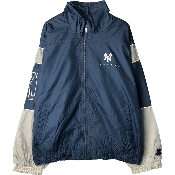 Vintage 1990'S Starter MLB New York Yankees Nylon Jacket, Men's Size XL Polyurethane Coated Nylon navy blue type Vintage Second Hand