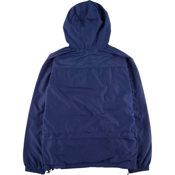 Vintage 90'S adidas hooded half-zip warm-up pullover, men's size L polyester navy blue type Vintage Second Hand