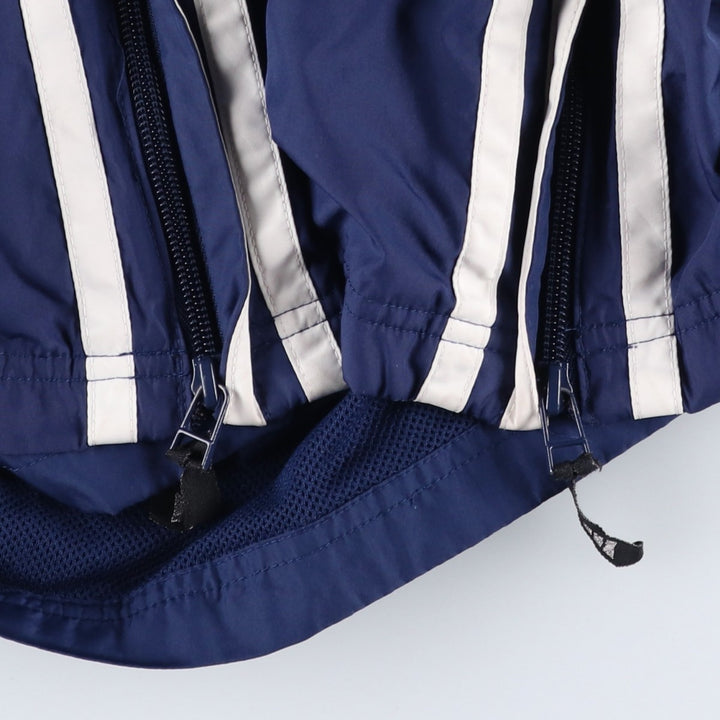 Vintage 90'S adidas hooded half-zip warm-up pullover, men's size L polyester navy blue type Vintage Second Hand