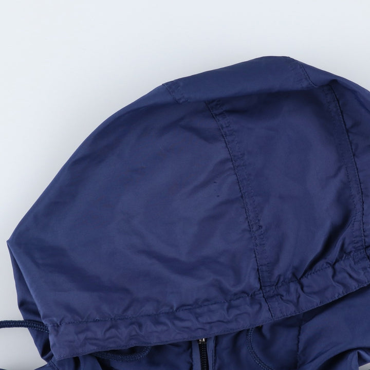 Vintage 90'S adidas hooded half-zip warm-up pullover, men's size L polyester navy blue type Vintage Second Hand