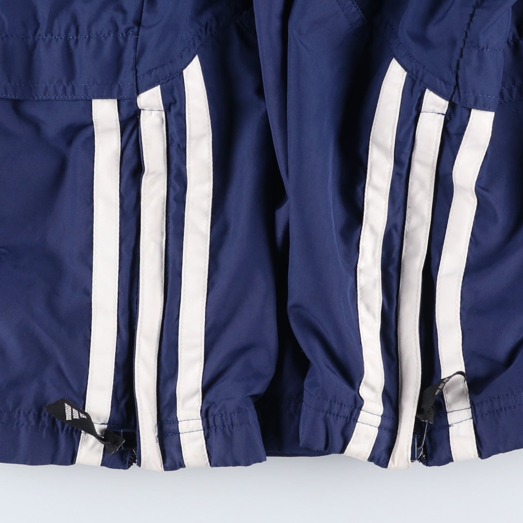 Vintage 90'S adidas hooded half-zip warm-up pullover, men's size L polyester navy blue type Vintage Second Hand