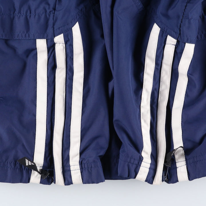 Vintage 90'S adidas hooded half-zip warm-up pullover, men's size L polyester navy blue type Vintage Second Hand