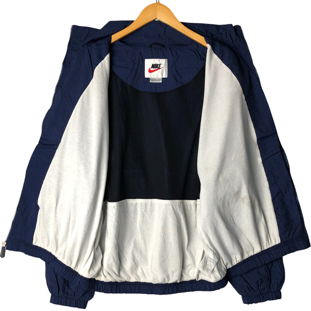 90'S Nike NIKE Nylon Jacket Men's Size L Vintage Nylon navy blue type Vintage Second Hand