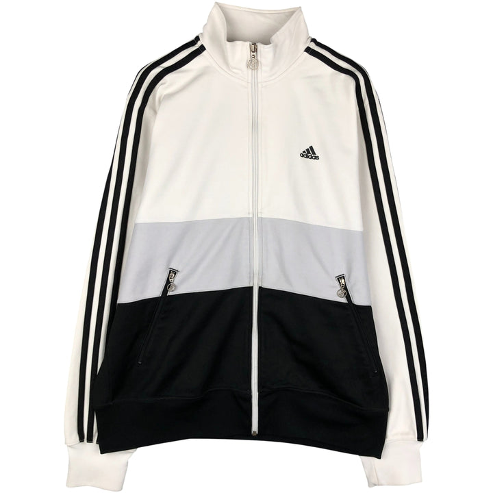 00'S adidas jersey track jacket, men's size L cotton white type Vintage Second Hand