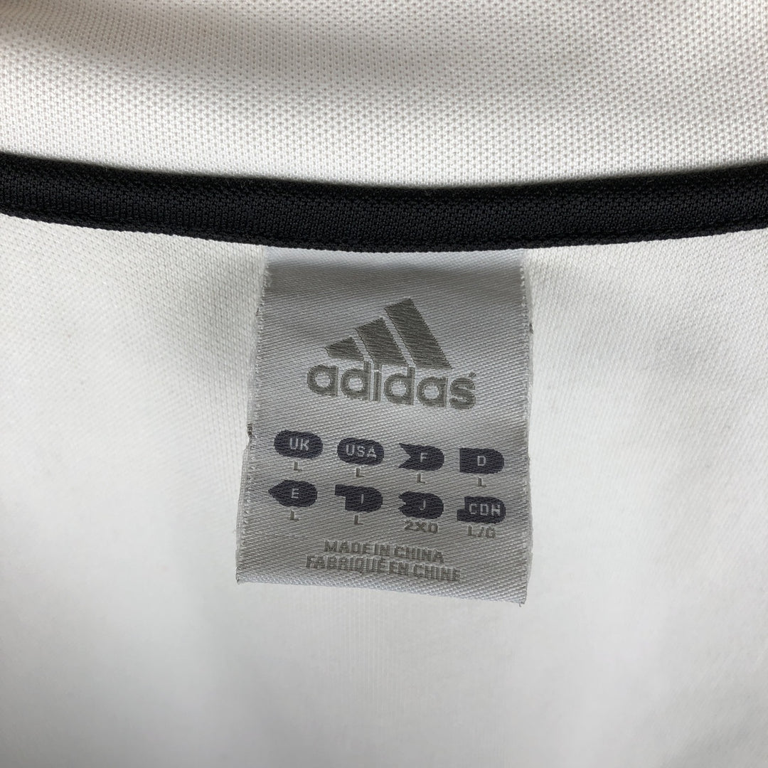 00'S adidas jersey track jacket, men's size L cotton white type Vintage Second Hand