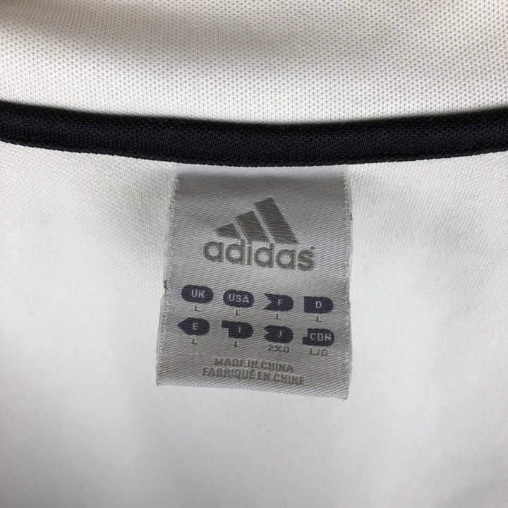 00'S adidas jersey track jacket, men's size L cotton white type Vintage Second Hand