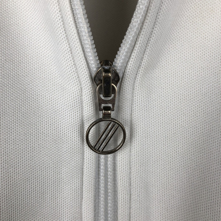 00'S adidas jersey track jacket, men's size L cotton white type Vintage Second Hand