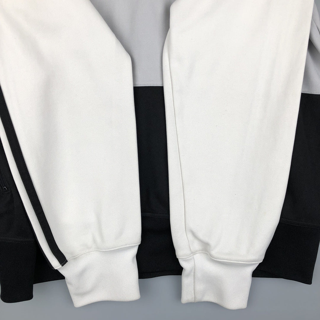 00'S adidas jersey track jacket, men's size L cotton white type Vintage Second Hand