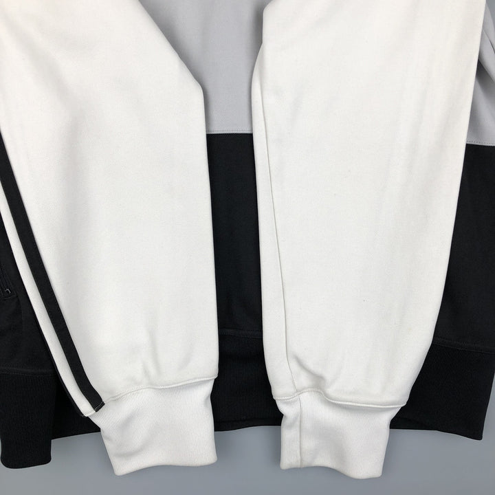 00'S adidas jersey track jacket, men's size L cotton white type Vintage Second Hand