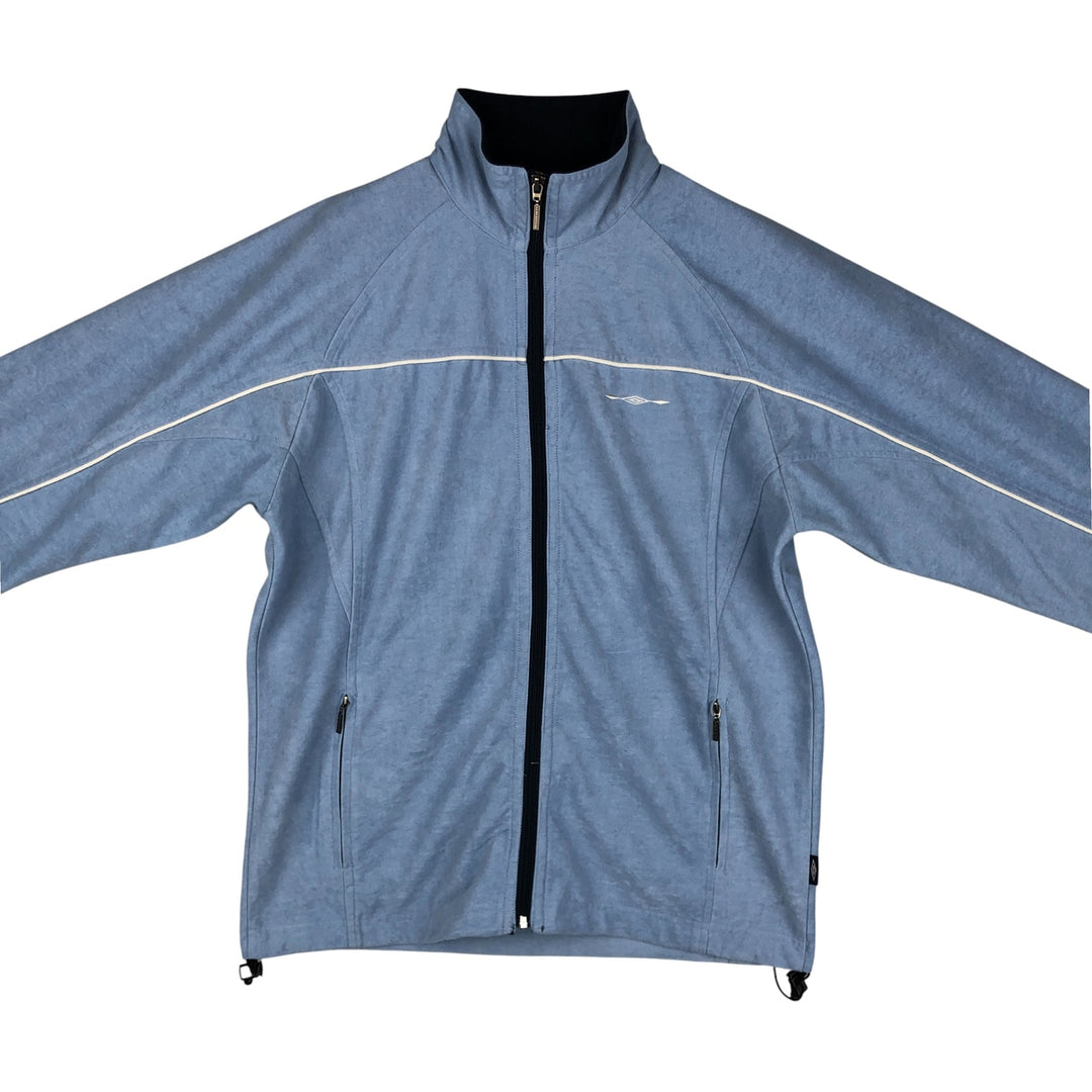 2000'S Umbro Velour Jersey Track Jacket, Men's Size Small polyester Blue type light blue Vintage Second Hand