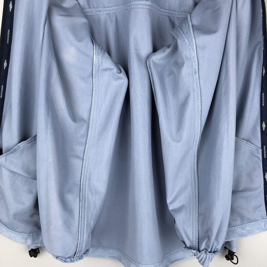 2000'S Umbro Velour Jersey Track Jacket, Men's Size Small polyester Blue type light blue Vintage Second Hand