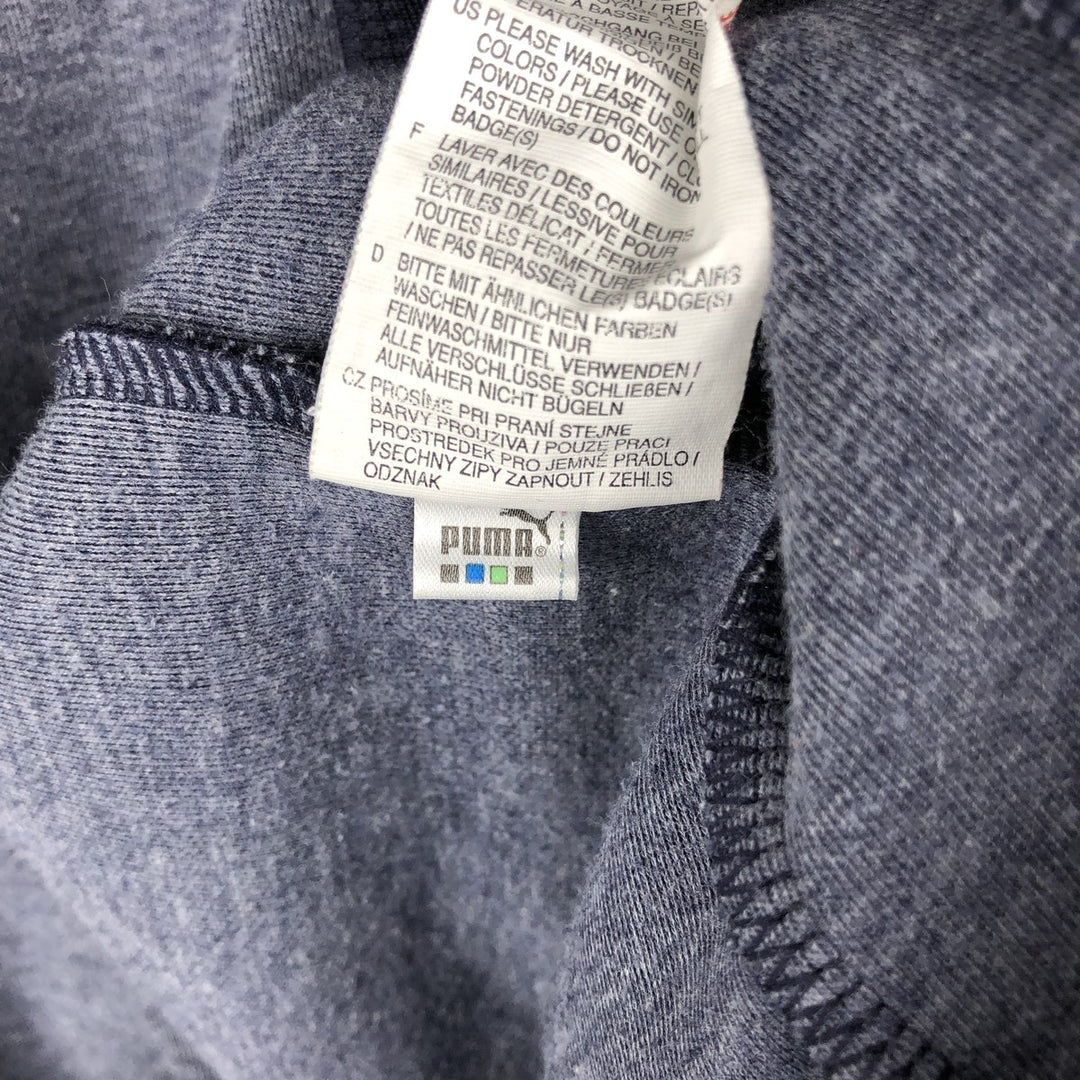 90s-00'S Puma Back Logo Jersey Track Jacket, Men's Size Medium, Vintage polyester navy blue type Vintage Second Hand