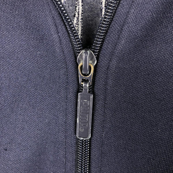 90s-00'S Puma Back Logo Jersey Track Jacket, Men's Size Medium, Vintage polyester navy blue type Vintage Second Hand