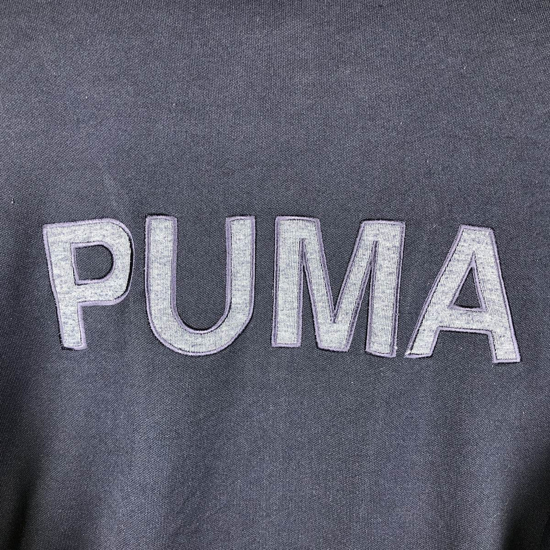 90s-00'S Puma Back Logo Jersey Track Jacket, Men's Size Medium, Vintage polyester navy blue type Vintage Second Hand