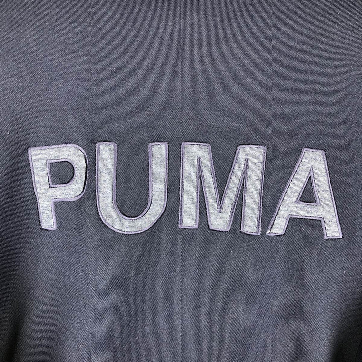 90s-00'S Puma Back Logo Jersey Track Jacket, Men's Size Medium, Vintage polyester navy blue type Vintage Second Hand