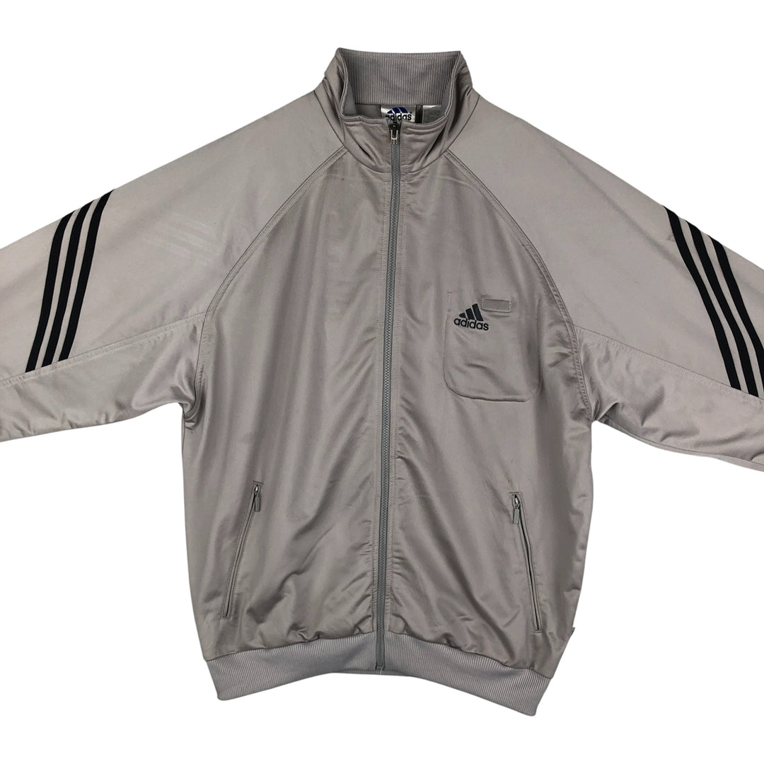 00'S adidas jersey track jacket, men's XL size polyester gray type Vintage Second Hand