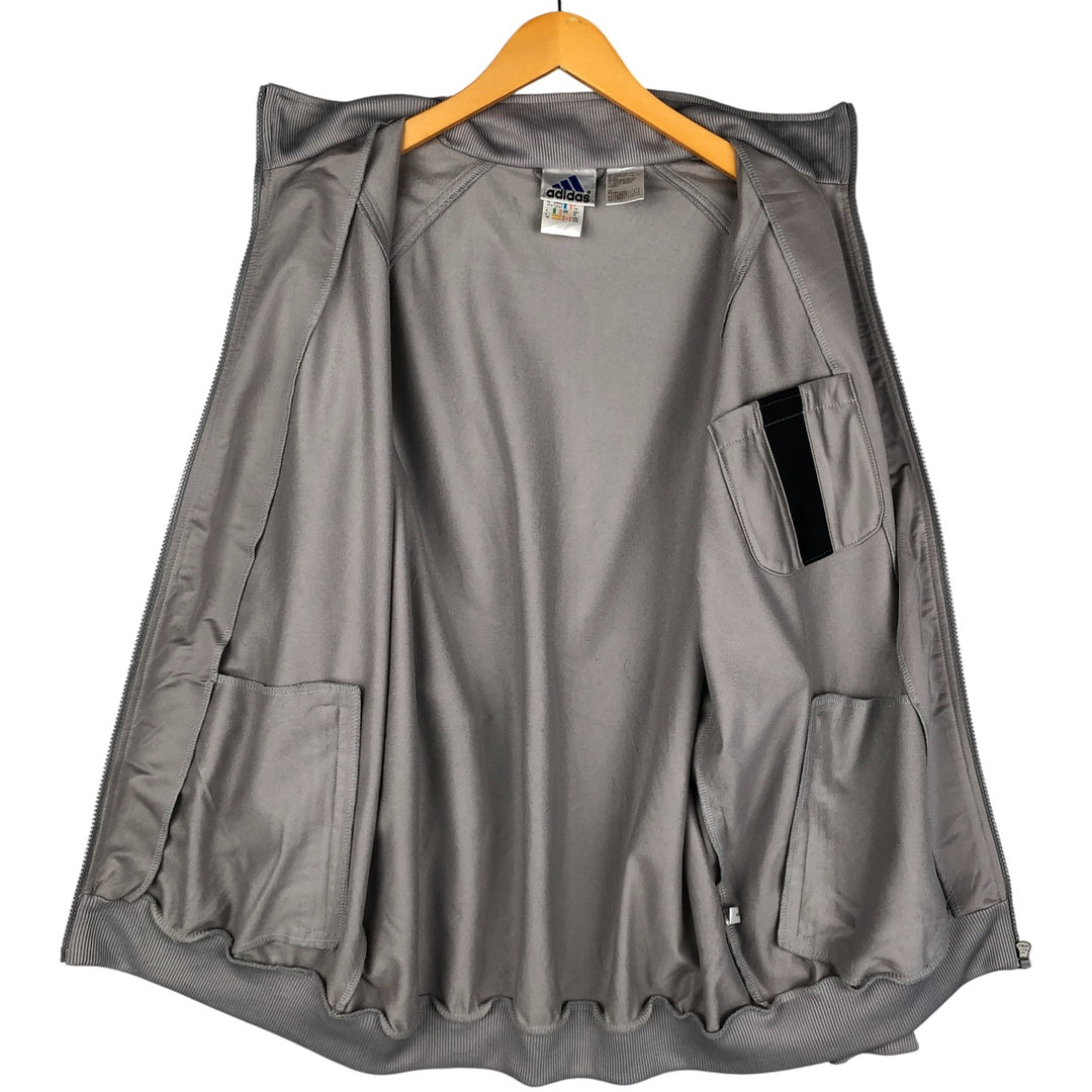 00'S adidas jersey track jacket, men's XL size polyester gray type Vintage Second Hand