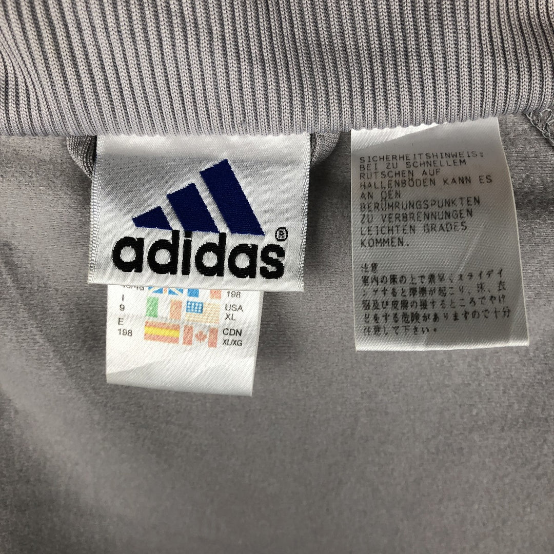 00'S adidas jersey track jacket, men's XL size polyester gray type Vintage Second Hand