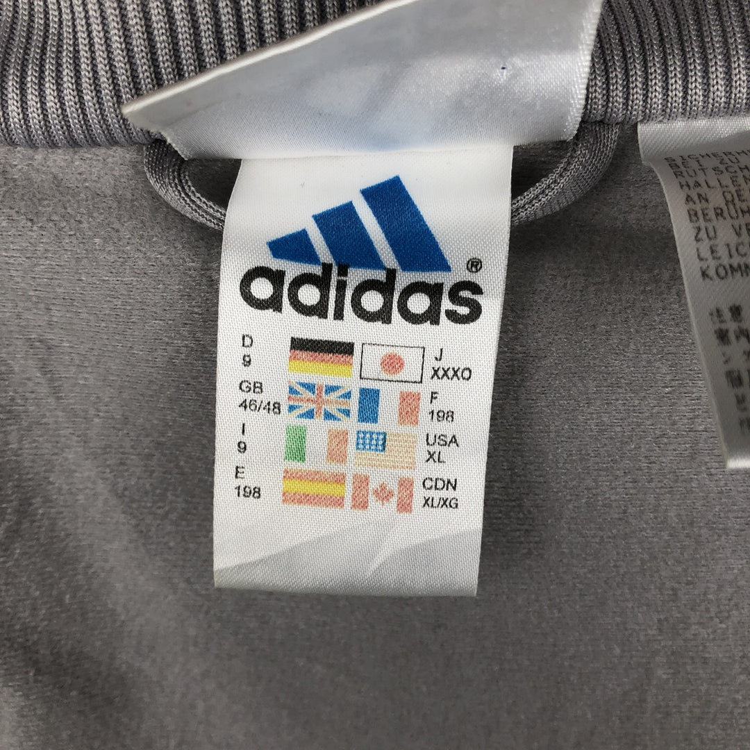 00'S adidas jersey track jacket, men's XL size polyester gray type Vintage Second Hand