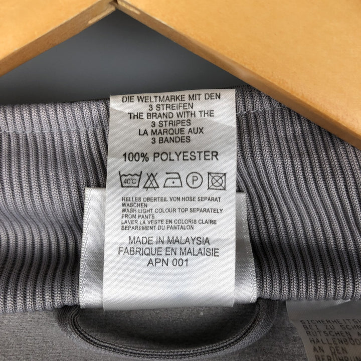 00'S adidas jersey track jacket, men's XL size polyester gray type Vintage Second Hand