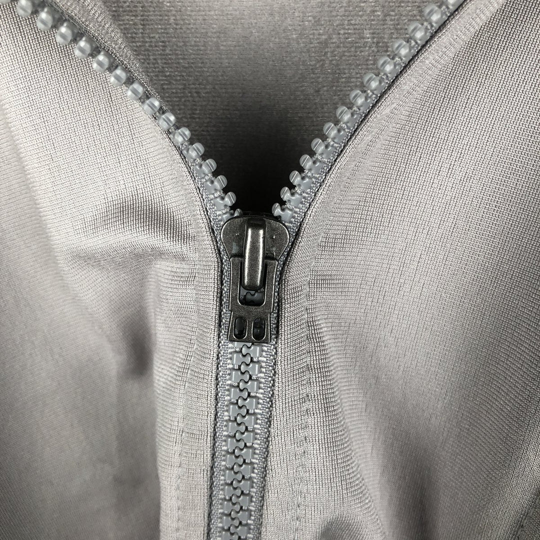 00'S adidas jersey track jacket, men's XL size polyester gray type Vintage Second Hand