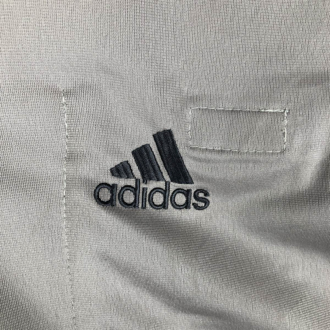 00'S adidas jersey track jacket, men's XL size polyester gray type Vintage Second Hand