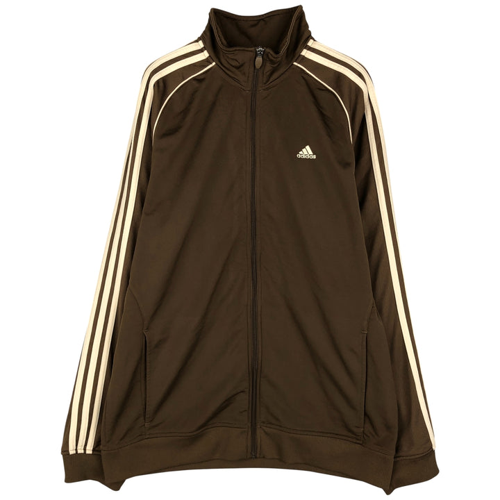 00'S adidas jersey track jacket, men's size L polyester brown type Vintage Second Hand