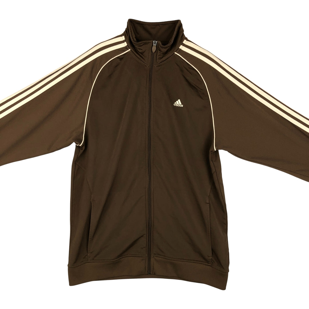 00'S adidas jersey track jacket, men's size L polyester brown type Vintage Second Hand