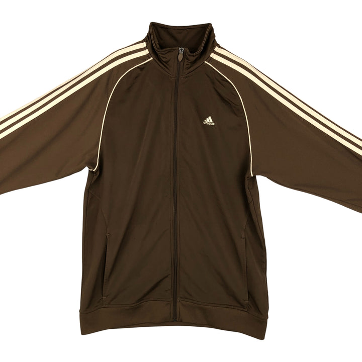 00'S adidas jersey track jacket, men's size L polyester brown type Vintage Second Hand
