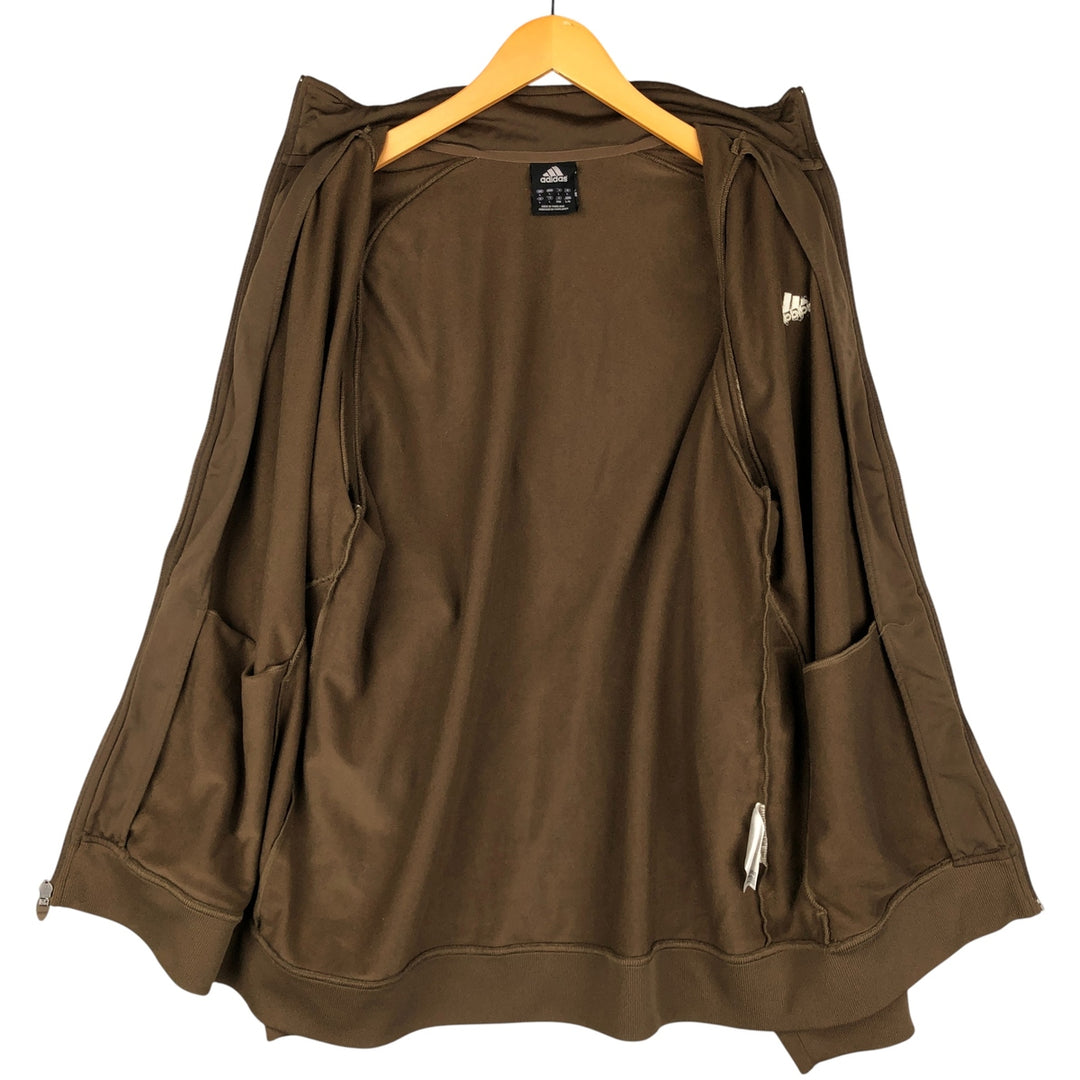 00'S adidas jersey track jacket, men's size L polyester brown type Vintage Second Hand