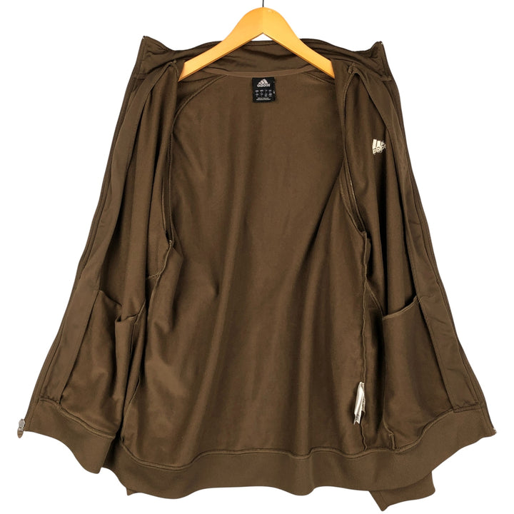 00'S adidas jersey track jacket, men's size L polyester brown type Vintage Second Hand