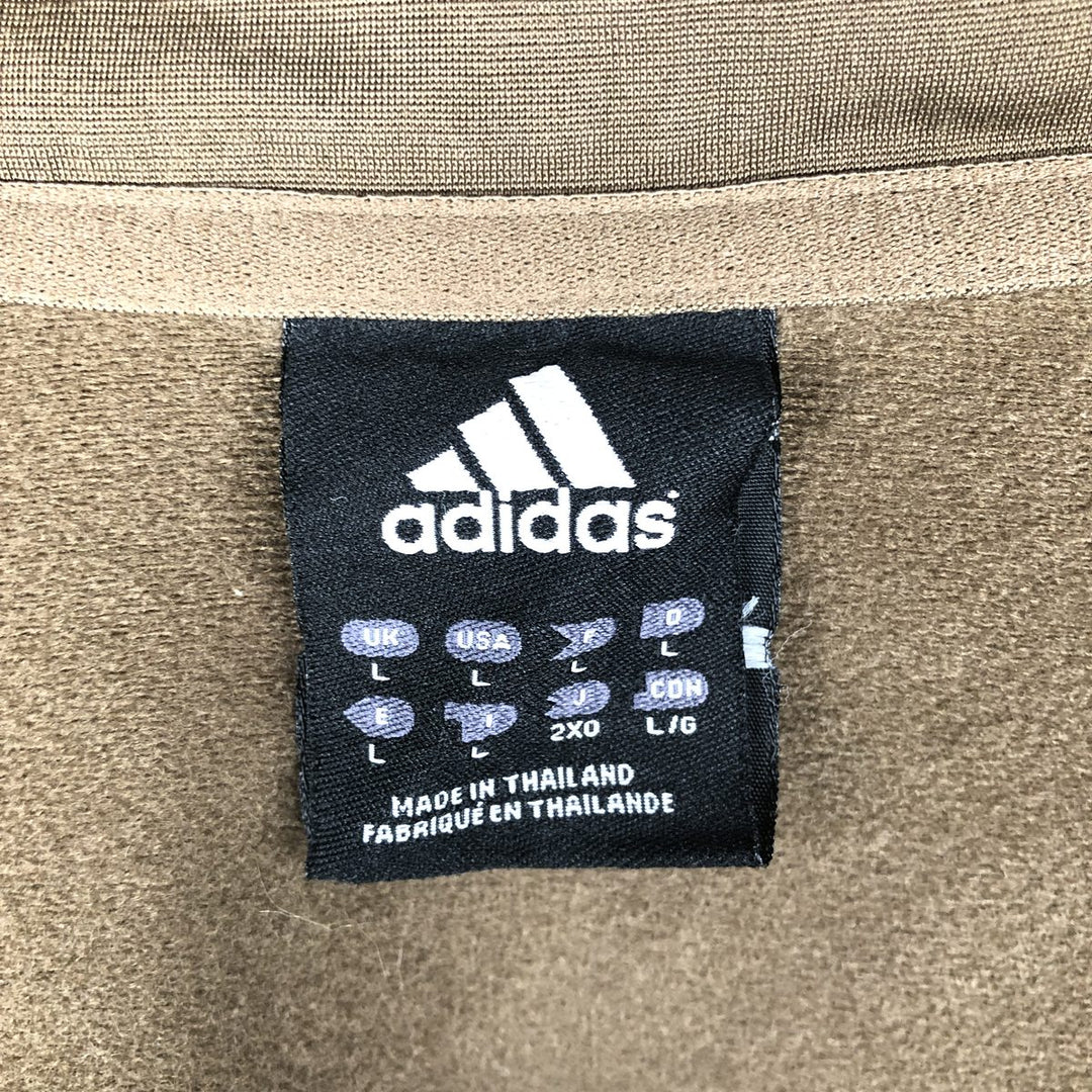 00'S adidas jersey track jacket, men's size L polyester brown type Vintage Second Hand