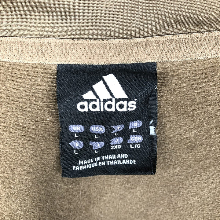 00'S adidas jersey track jacket, men's size L polyester brown type Vintage Second Hand