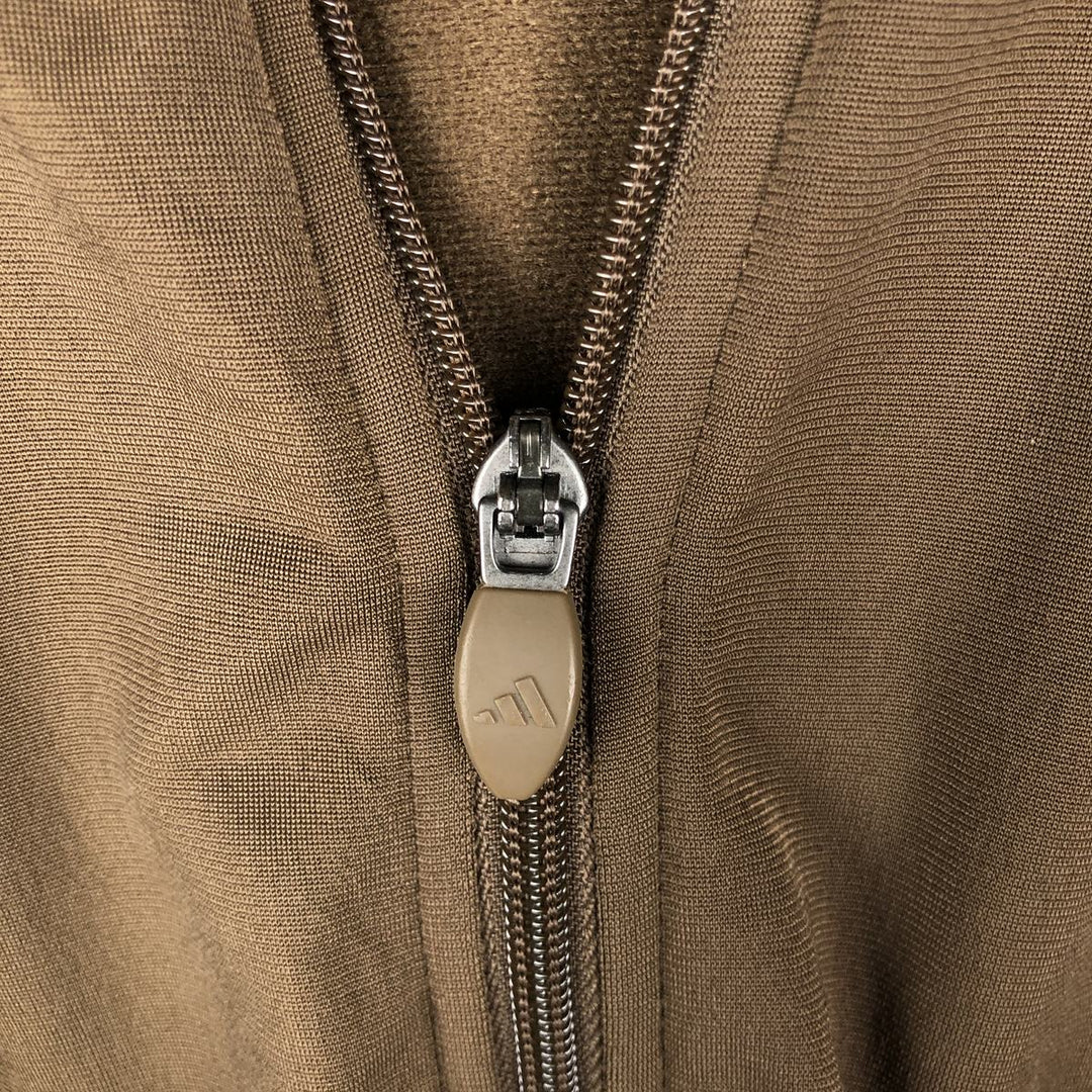 00'S adidas jersey track jacket, men's size L polyester brown type Vintage Second Hand