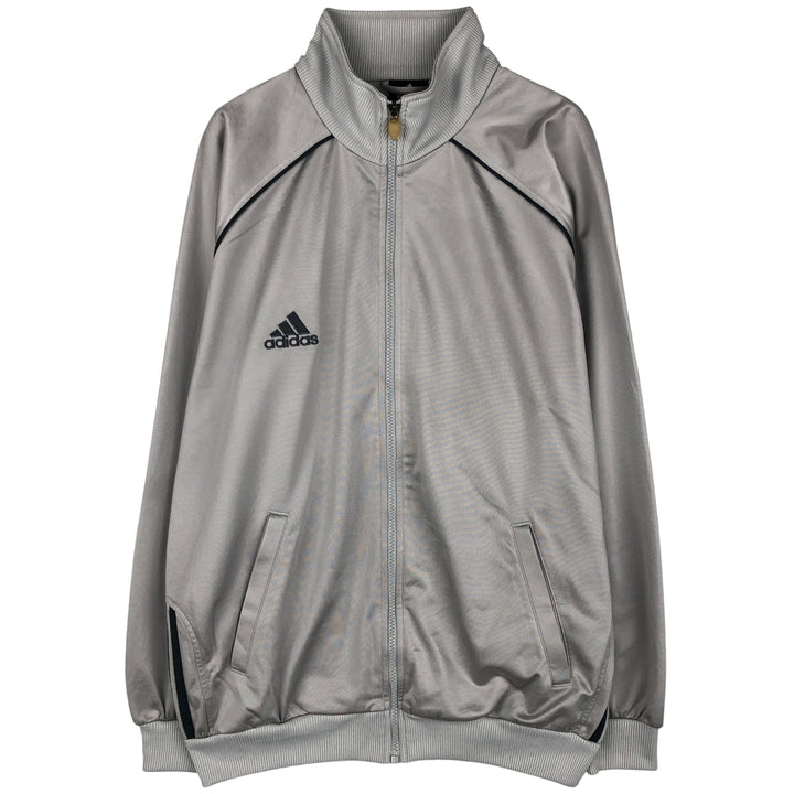 00'S adidas jersey track jacket, men's size L polyester gray type Vintage Second Hand