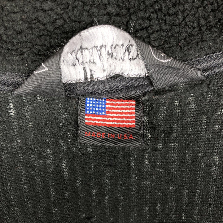 BLACK DIAMOND Snow Pattern Fleece Jacket, Made in USA, Men's Size M acrylic black type Vintage Second Hand