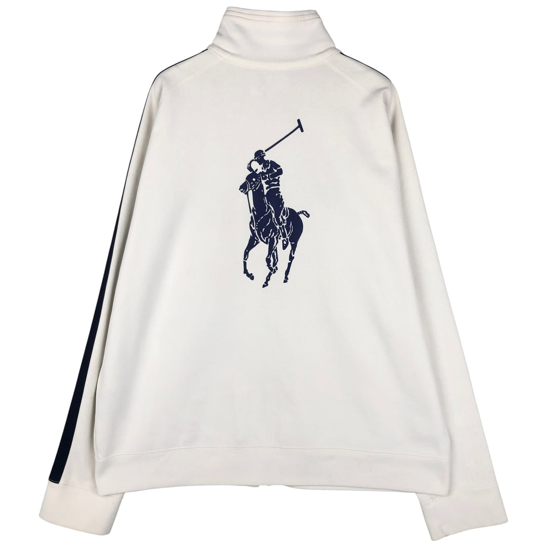 2000'S Ralph Lauren RLX Big Pony Jersey Track Jacket, Men's XL cotton white type Vintage Second Hand
