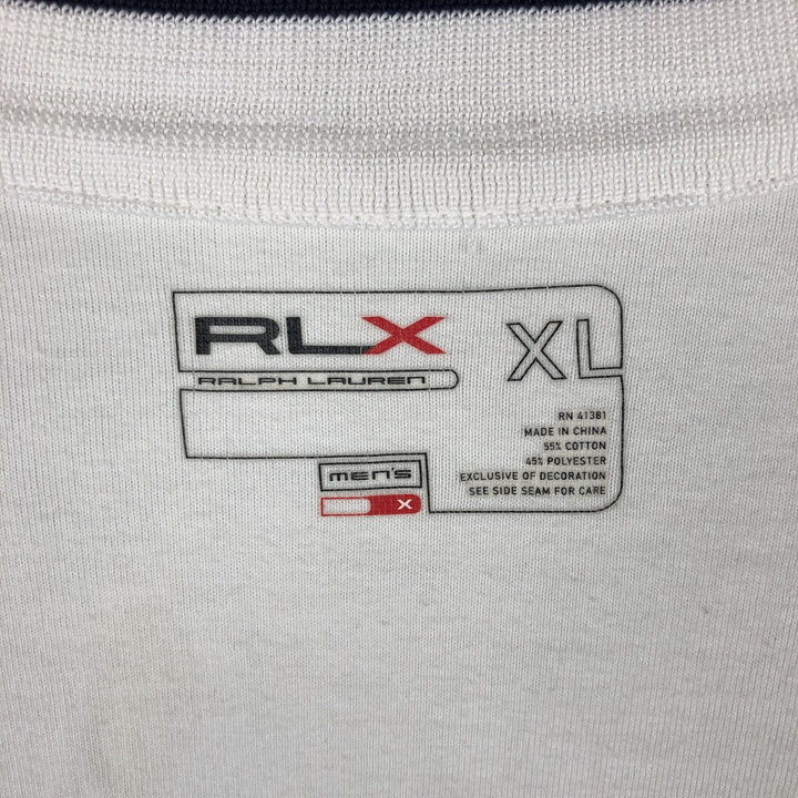 2000'S Ralph Lauren RLX Big Pony Jersey Track Jacket, Men's XL cotton white type Vintage Second Hand