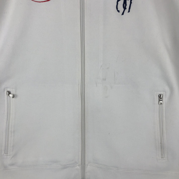 2000'S Ralph Lauren RLX Big Pony Jersey Track Jacket, Men's XL cotton white type Vintage Second Hand