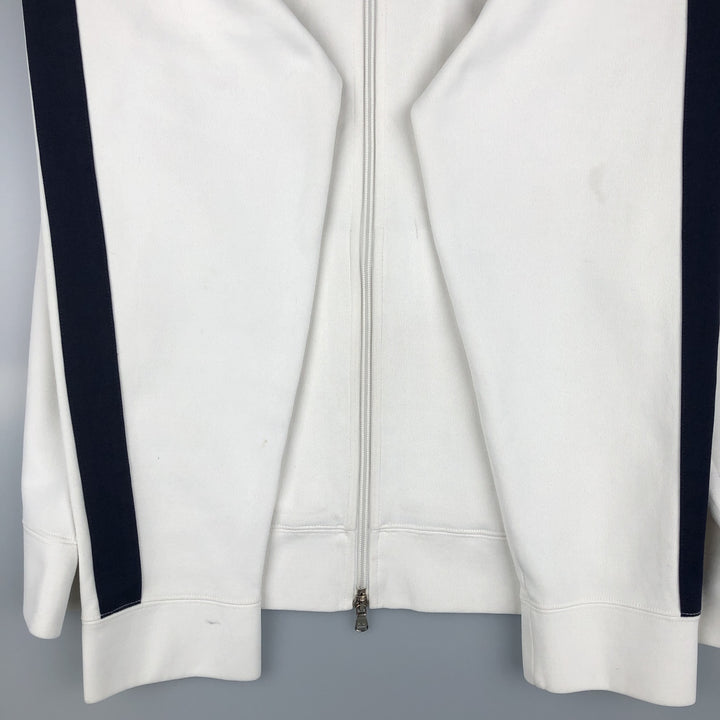 2000'S Ralph Lauren RLX Big Pony Jersey Track Jacket, Men's XL cotton white type Vintage Second Hand