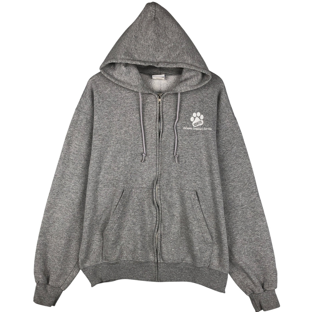 Champion Sweat Full Zip Hoodie Men's L size cotton gray type Vintage Second Hand