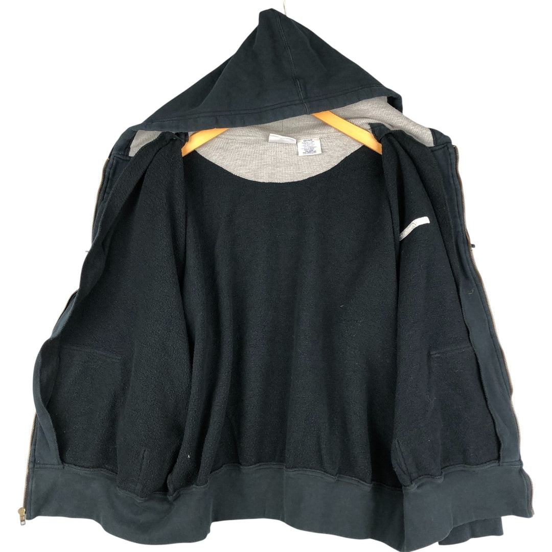 Reebok Sweat Full Zip Hoodie, Men's Size M cotton black type Vintage Second Hand