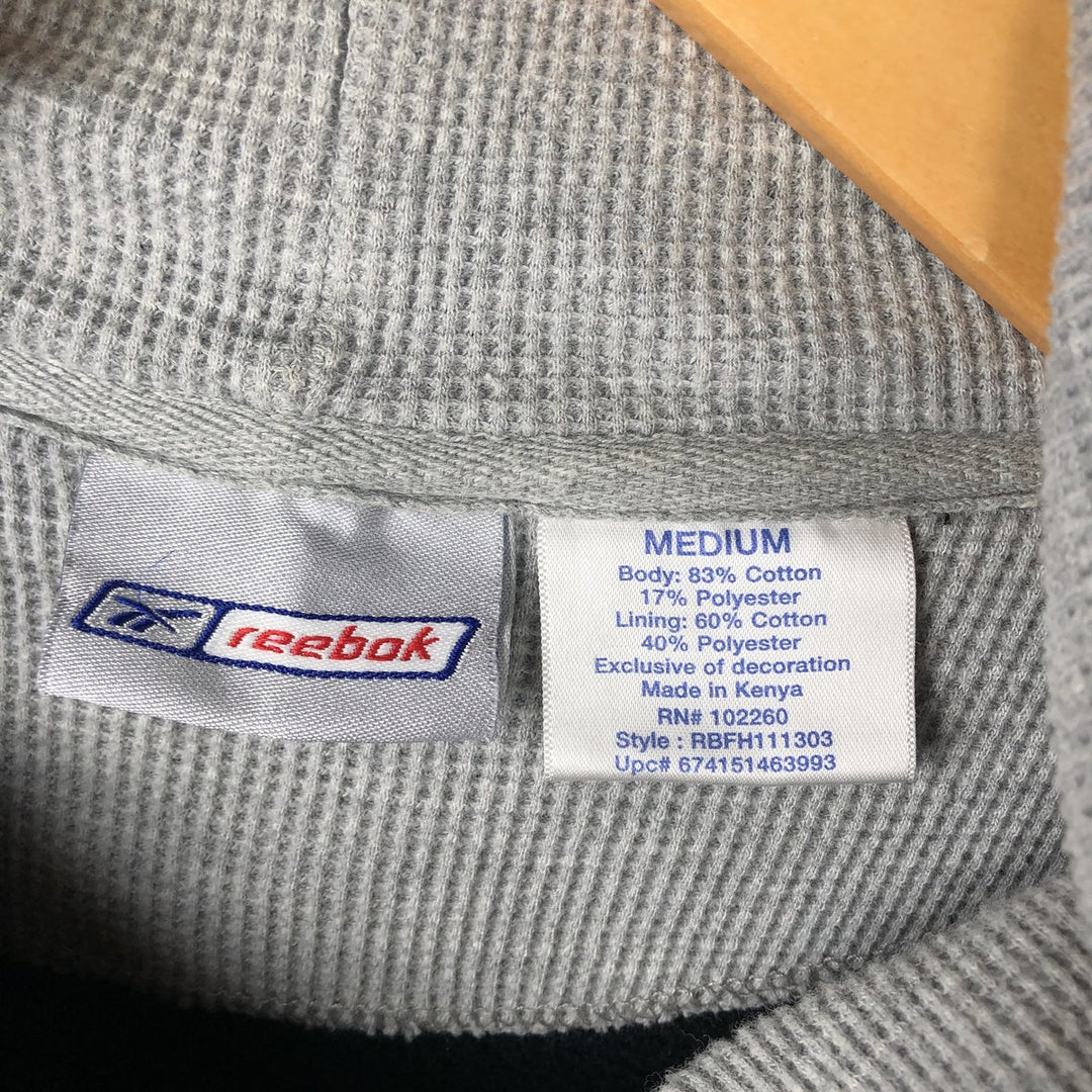 Reebok Sweat Full Zip Hoodie, Men's Size M cotton black type Vintage Second Hand