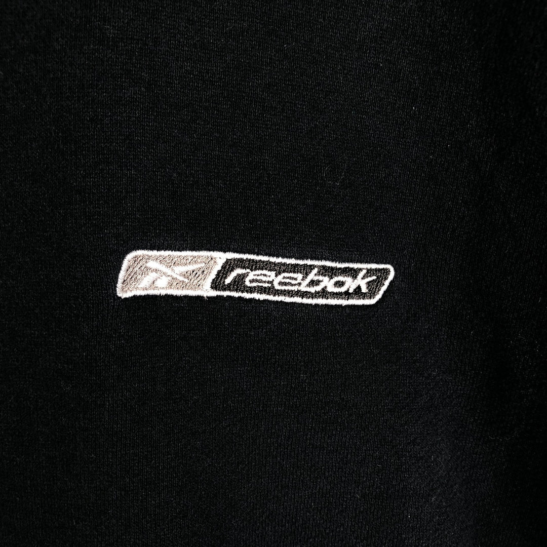 Reebok Sweat Full Zip Hoodie, Men's Size M cotton black type Vintage Second Hand