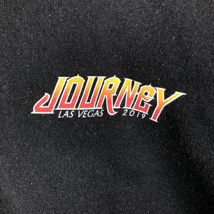 Gildan Journey Las Vegas 2019 Band Full-Zip Hoodie, Men's Size Medium cotton black type Vintage Second Hand