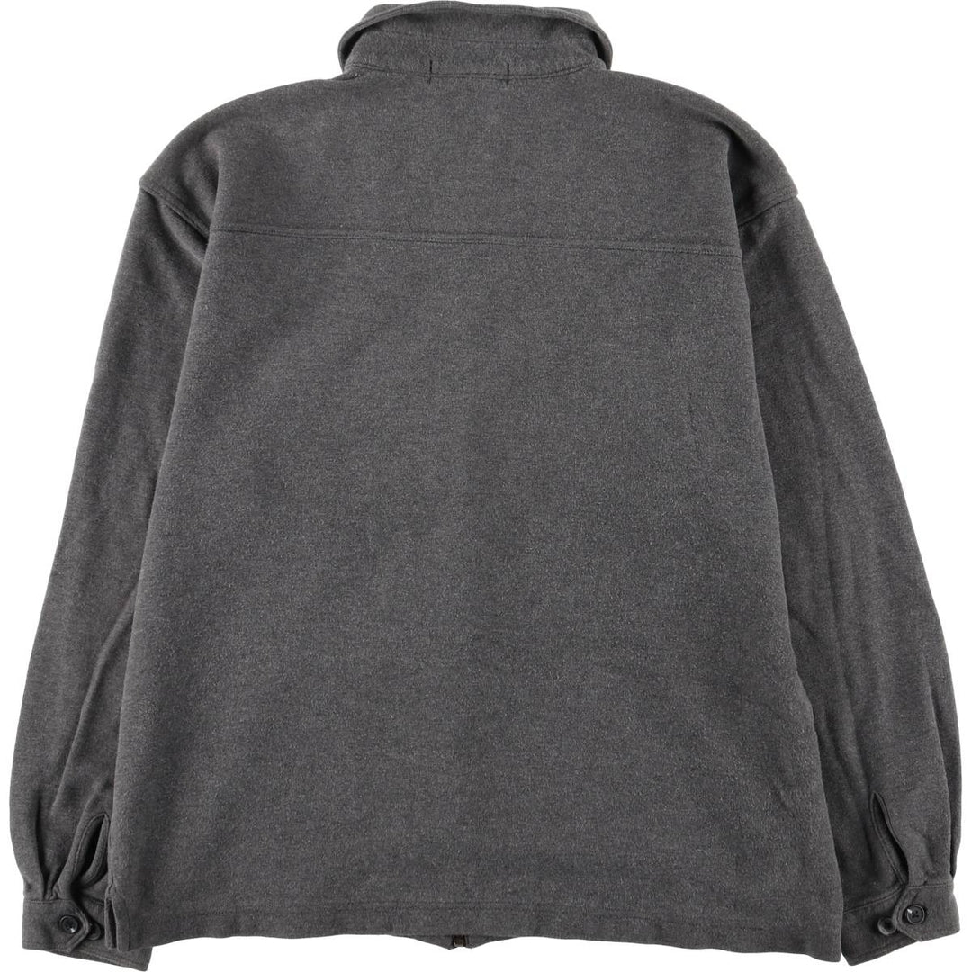 2000'S Banana Republic collared full-zip sweatshirt, men's size M cotton gray type Vintage Second Hand