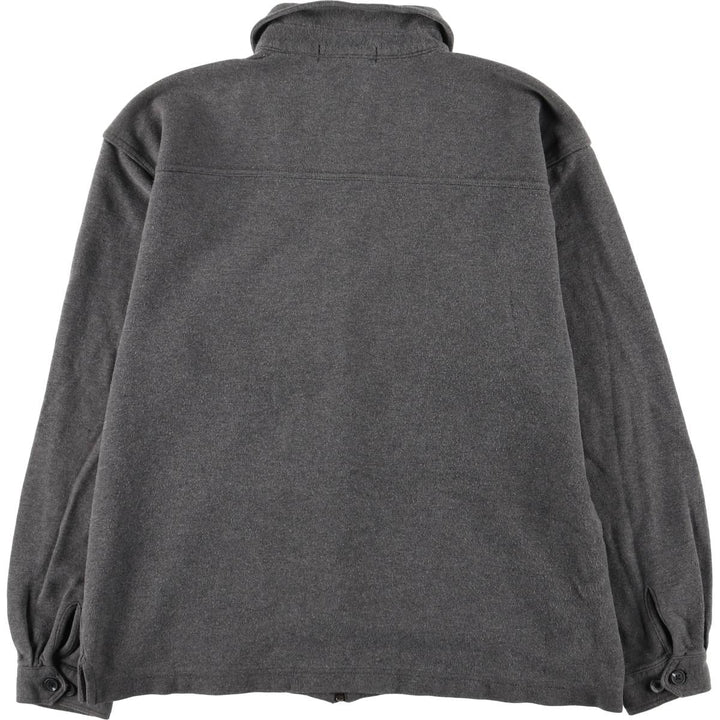 2000'S Banana Republic collared full-zip sweatshirt, men's size M cotton gray type Vintage Second Hand