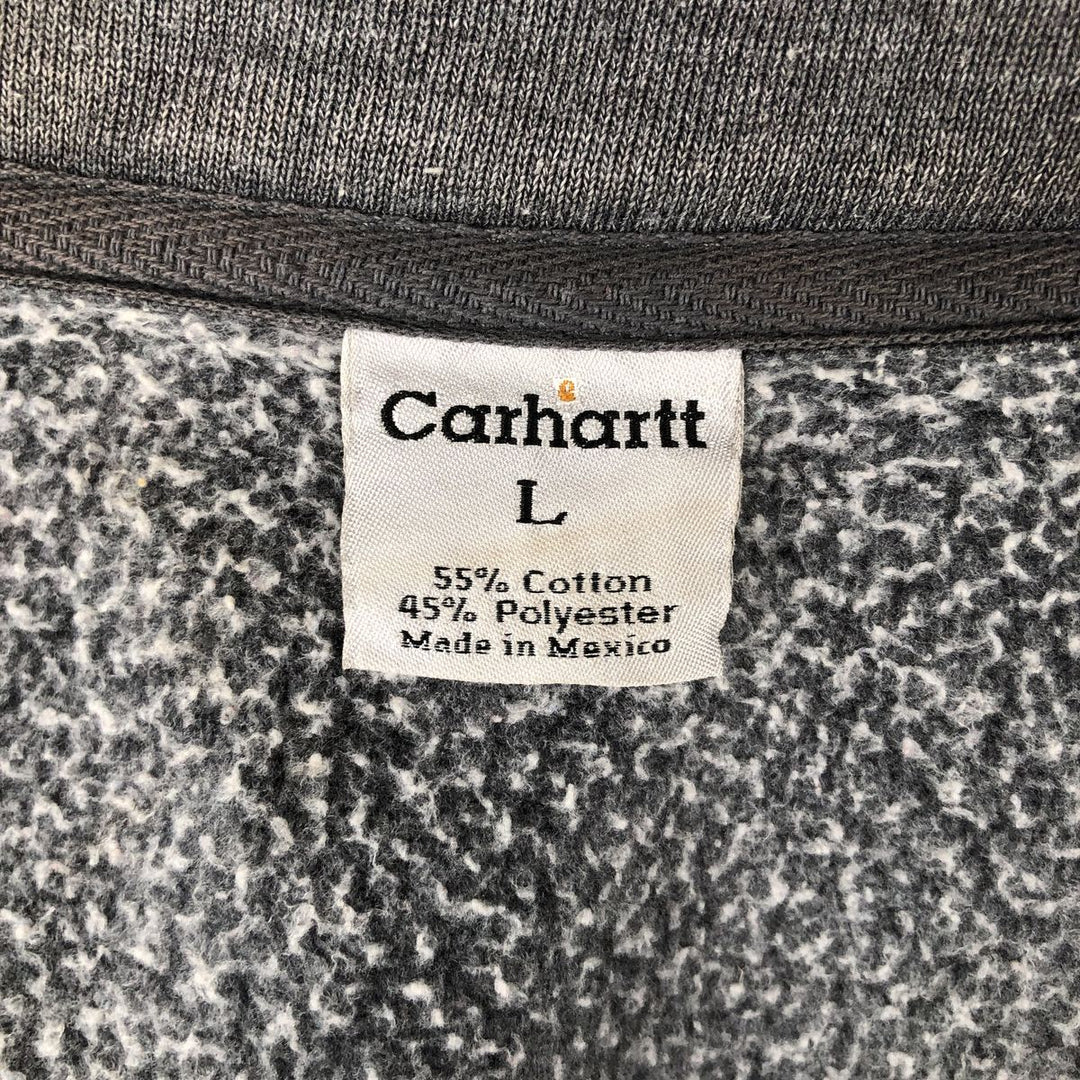 Carhartt Guzman Construction Solutions Advertising Full-Zip Sweatshirt, Men's Size L polyester gray type Vintage Second Hand