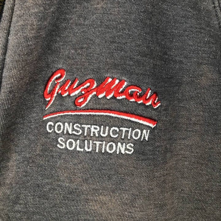 Carhartt Guzman Construction Solutions Advertising Full-Zip Sweatshirt, Men's Size L polyester gray type Vintage Second Hand