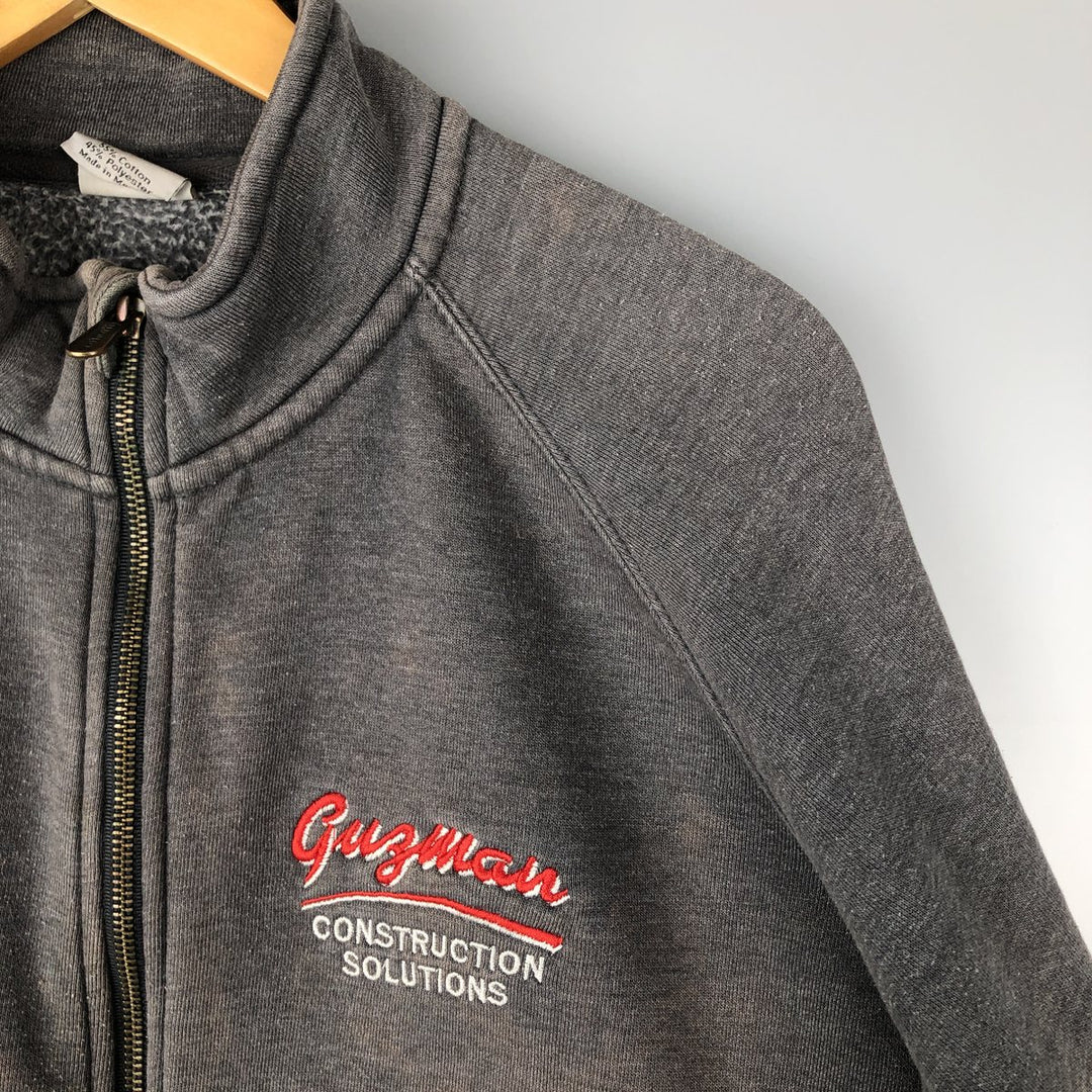 Carhartt Guzman Construction Solutions Advertising Full-Zip Sweatshirt, Men's Size L polyester gray type Vintage Second Hand